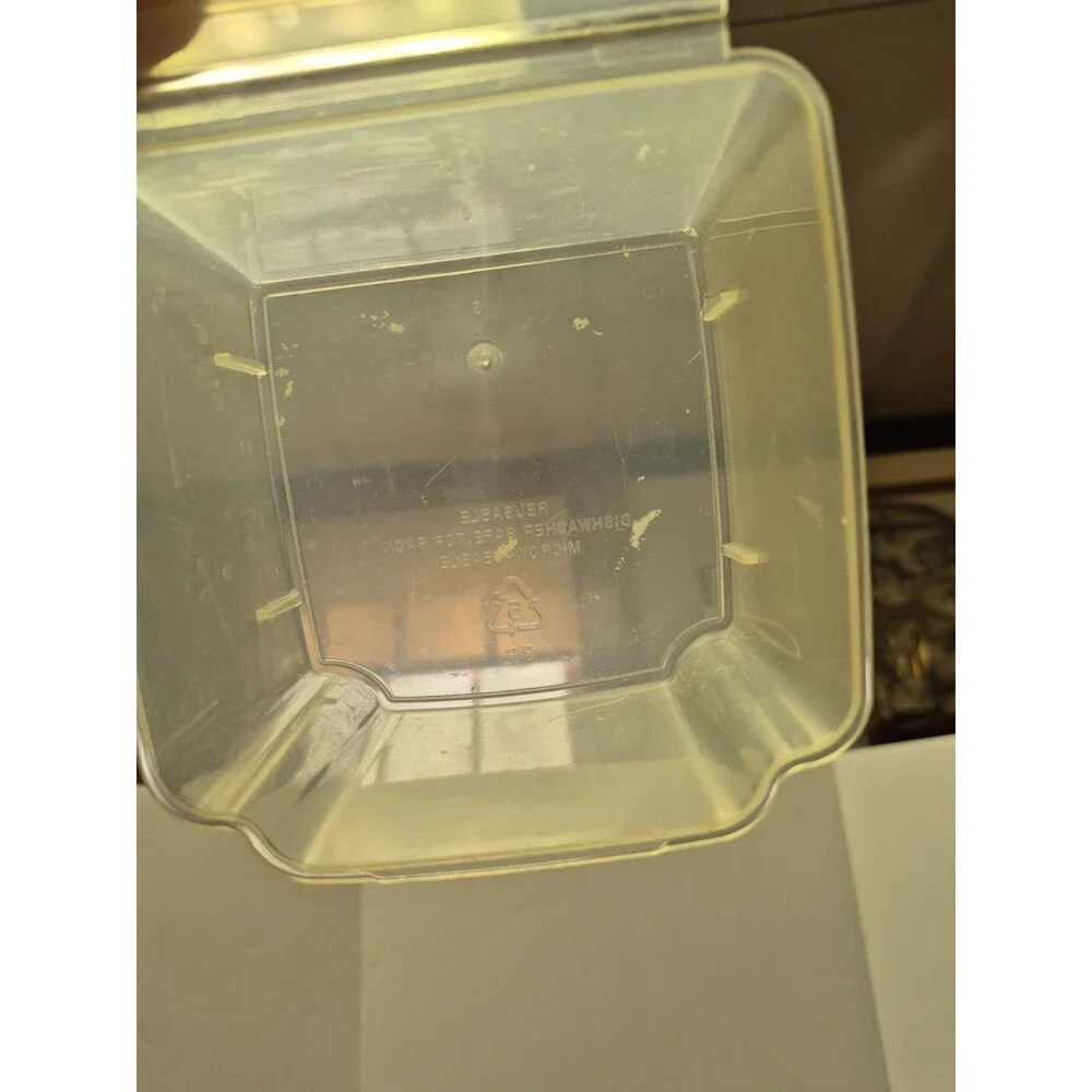 Vintage Clear Plastic Kraft Singles Cheese Container Snap Close Lid